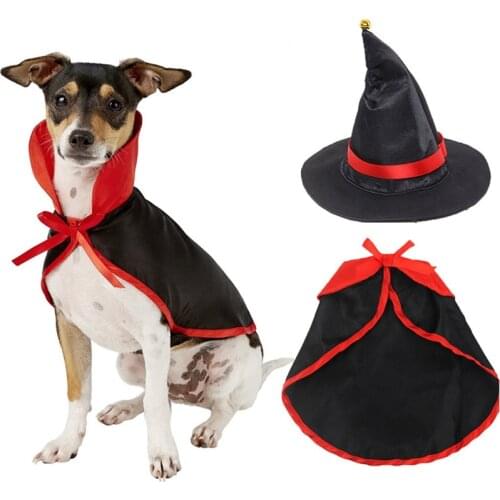 Legendog Halloween Pet Costume Festival Dog Costume Cloak Cat Cape With Pet Witch Hat For Dog Clothes Sets S-L Size