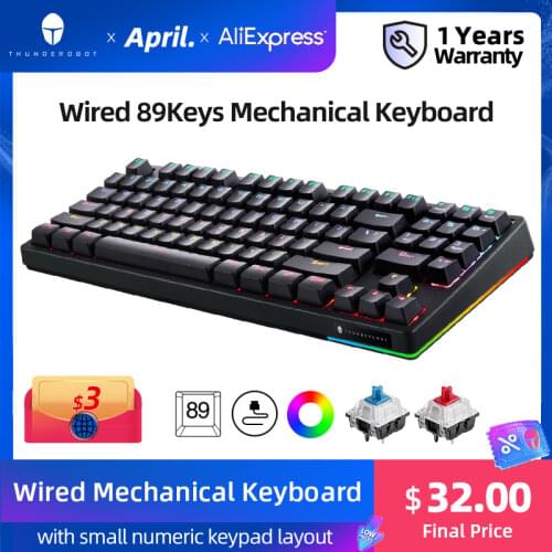 KG3089 Mechanical Keyboard Wired Keyboard 89 Keys Gaming Keyboard Red Switch Blue Switch Gaming keybaords for Gamer Notebook PC