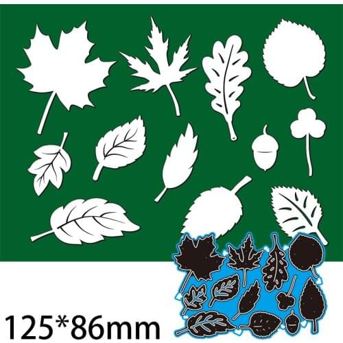 125*86mm Leaves Metal Cutting Dies Scrapbooking DIY Album Paper Card Craft Embossing Stencil Decoration