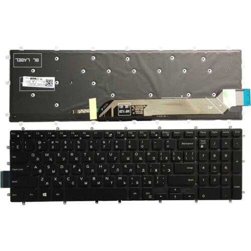 New Russian laptop keyboard for Dell PK131Q02B00 NSK-EC0BC 01 9Z.NCZLD.A01 03NVJK keyboard layout Backlit
