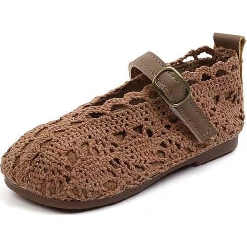 2021 autumn new girl Korean version flats children soft-soled non-slip princess shoes girl student shoes