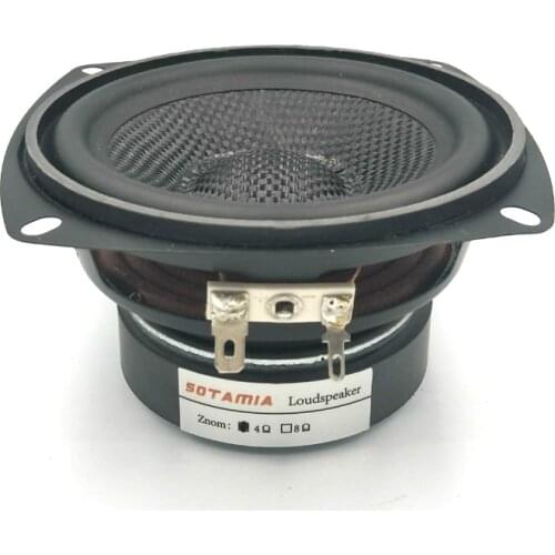 SOTAMIA 1Pc 4 Inch Midrange Woofer Sound Speaker 4 Ohm 30W Glass Fiber Rubber Edge Loudspeaker DIY Bluetooth Audio Music Speaker