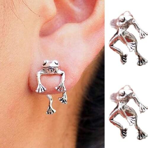 Cute Frog Earrings 2021 Trend Funny Animal Earrings for Women Girls Stud Earrings Statement Earring Ear Piercing Jewelry Gifts