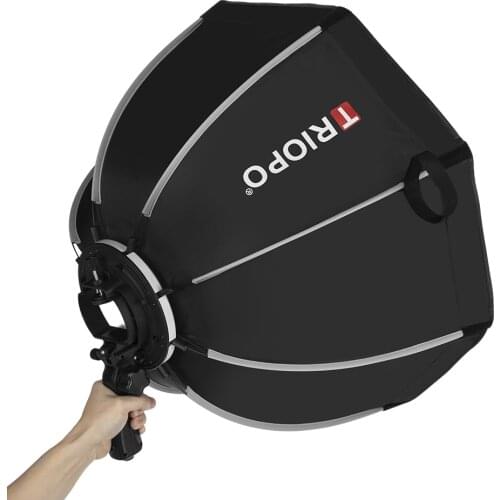 Triopo 55cm 65cm 90cm 120cm Speedlite Portable Octagon Umbrella Softbox + Honeycomb Grid Outdoor Flash Soft Box for Canon Godox