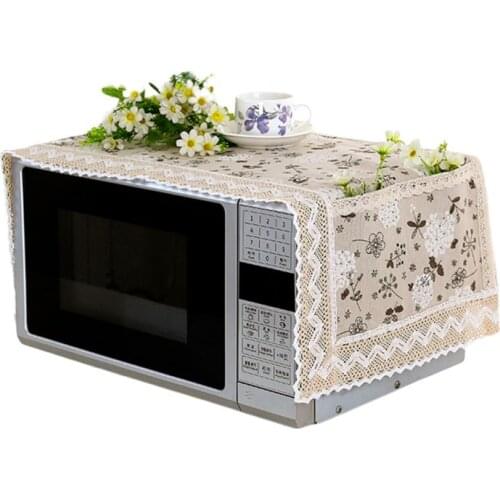 Modern Simple Microwave Oven Cover Dustproof Machine Protector Kitchen Cotton Dust Covers Decorative Appliance