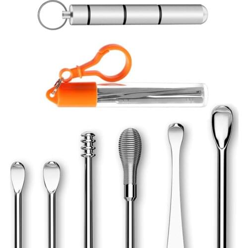 6Pcs Ear Wax Pick Spiral Cleaner Ear Wax Removal Tool Ear Wax Pickers Clean Tools Ear Care Kit Device Personal Care Tool