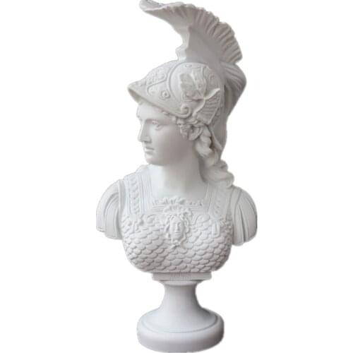 Athena Roman Goddess of Wisdom: Bonded Marble Figure Sculpture Design Toscano Minerva Bust Resin Crafts Home Decoration R06