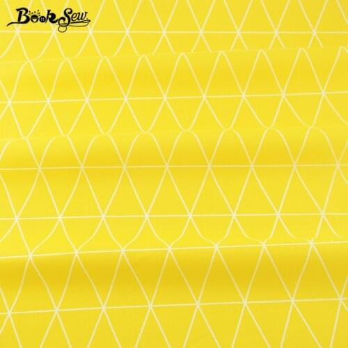 Booksew Meter Fabric For Sewing Pillows Decorations Triangle Designs Scrapbooking Yellow 100% Cotton Twill Fabric Crafts