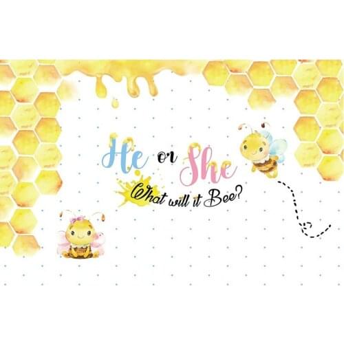 Yellow Bee Sweet Honey Backdrop Party Room Decor Photo Booth Studio Prop