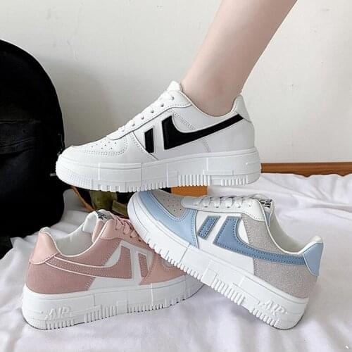 Womens Sports Womens Shoes Casual Breathable Womens Vulcanized Shoes Lace-up Comfortable Walking Shoes