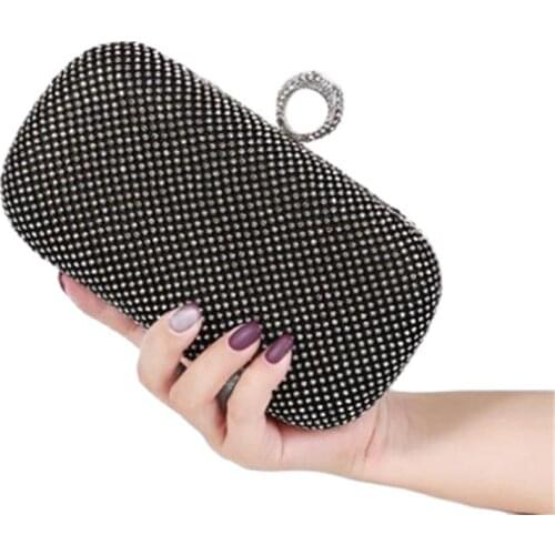 2020 women bling evening clutch bags ring purses and handbags luxury ladies hand bags mini wedding clutch drop shipping LXG02