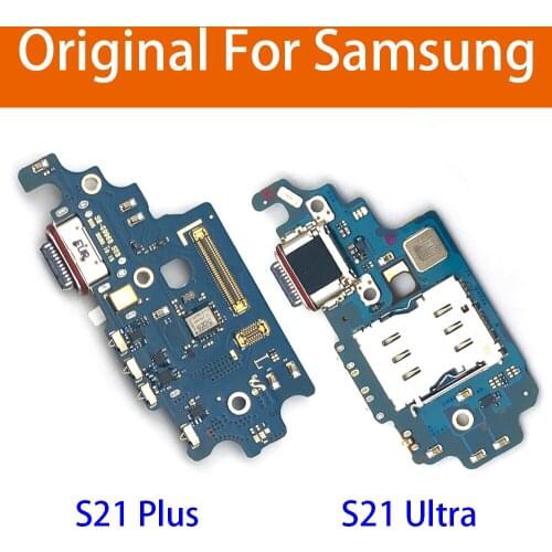10PCS 100% Original New For Samsung S21 / S21 Plus / S21 Ultra USB Charging Port Connector Dock With Microphone Flex Cable