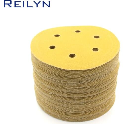 High Quality 100pcs 6" Sand Paper Polishing Pad Self-adhesive Loop Backing Polishing Disc for Angle Grinder