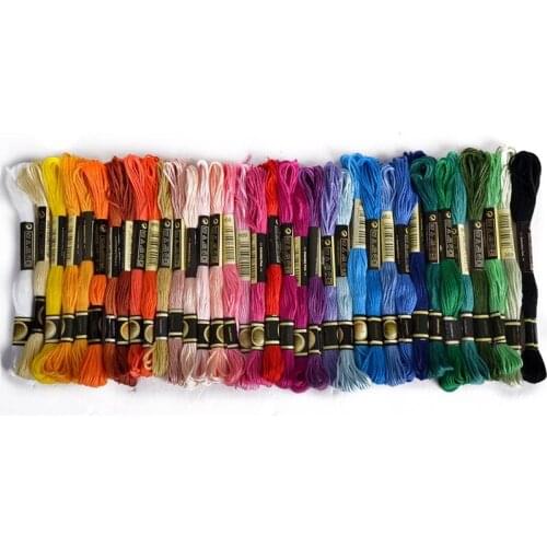 8 meters 36 skeins of thread Multicolored For Embroidery Cross needle Knitting Bracelets DIY braided wire Floss Skein