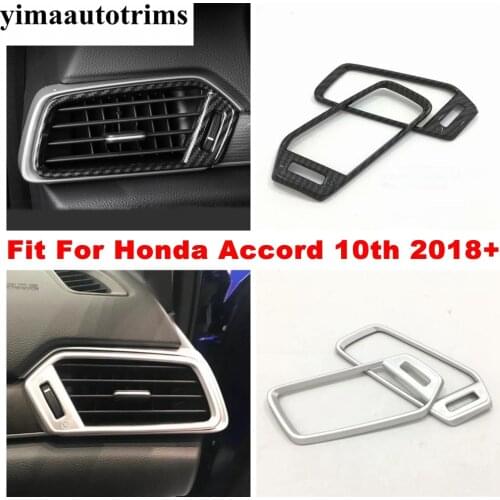 Side Dashboard Air Conditioning AC Outlet Vent Cover Trim Fit For Honda Accord 10th 2018- 2021 Matte / Carbon Fiber Look