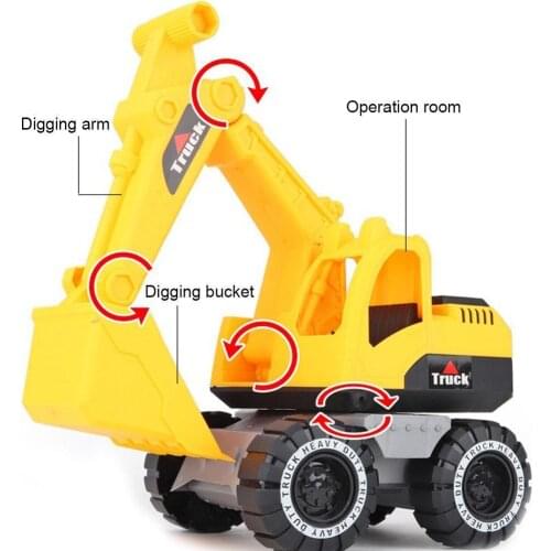 Large Toy Trucks Inertial Engineering Vehicle Excavator For Children Toys Sand Bulldozer Push Kids Friction Truck Car Power M8O1