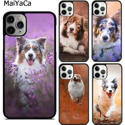 MaiYaCa Australian Shepherd Puppy Dog Phone Case Cover For iPhone 5 SE 2020 6s 7 8 plus X XR XS 11 12 pro max Samsung S8 S9 S10