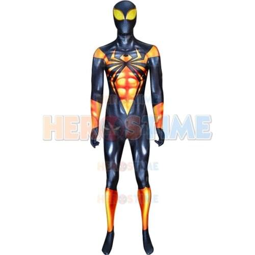 Black Suit 3D Print Bodysuit PS4 insomniac Game Zentai Iron Cosplay Costume Custom Made