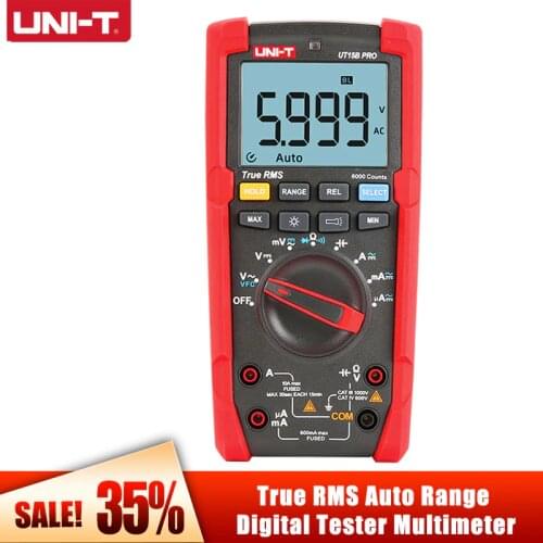 Multimeter Digital Tester UNI-T UT15BPRO /UT17BPRO True RMS Auto Range 1M Drop Proof VFC Fuction 6000uF Large Capacitor Tester