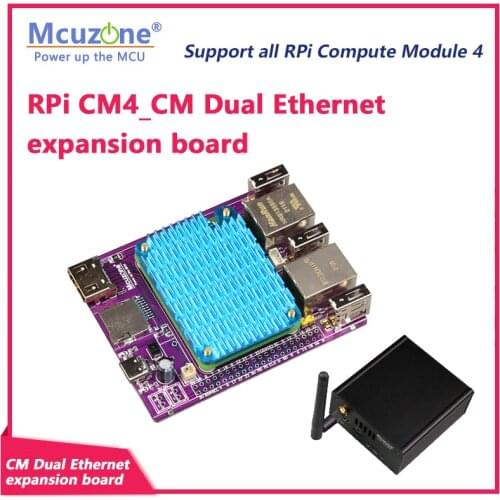 CM4_CM Dual Ethernet expansion board RTC FAN USB2.0