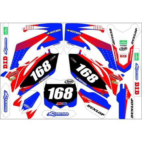 For Honda CRF250R 2013-2010 Motocross 3M GRAPHICS STICKERS BACKGROUNDS DECALS Kits for Honda CRF250 2010 2011 2012 2013