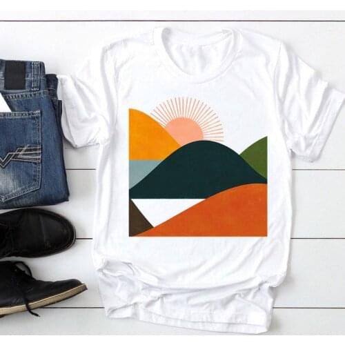 Women Short Sleeve Simple New Cute Painting Fashion Cartoon Summer Graphic T Top Lady Print Tee Female Tshirts Clothes T-Shirt