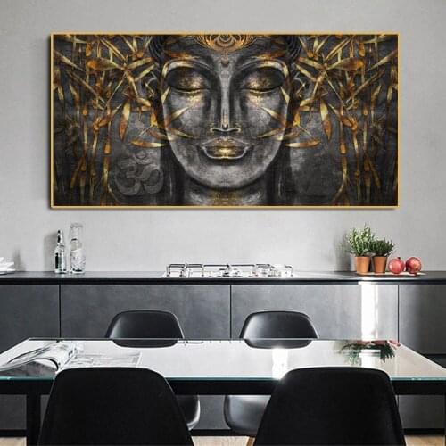 Home Decor Bodhisattva Buddha Bust HD Poster Wall Religious Ethnic Art Print Canvas Painting Mural Decoration for Living Room