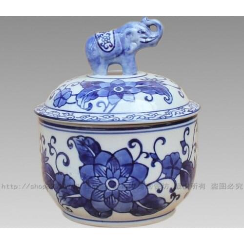 Jingdezhen ceramic jar storage tank decoration porcelain home decoration