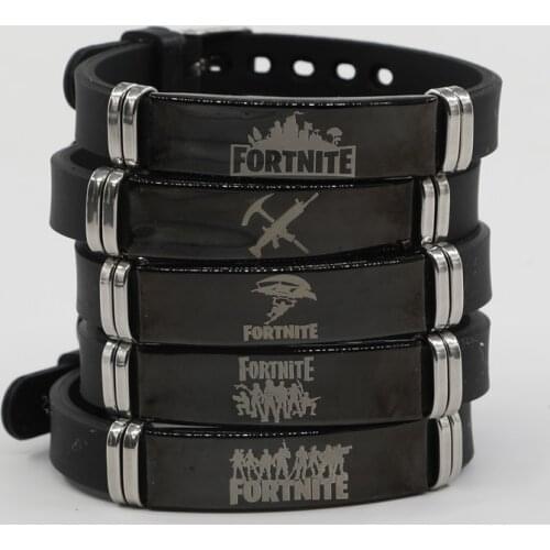 Game Fortnite Leather Men Bracelets Fortress Night Wristbands Jewelry Accessories Diy Battle Royale Black Boys Bracelets Gift
