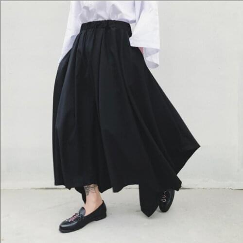 M-5xl 2020 New Original Design Brief Design Boot Cut Men Women Elegant Culottes Casual Pants Ankle Length Wide Leg Pants Skirt