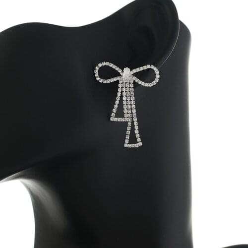 Fashion Metal Rhinestone Glass butterfly Earrings Womens Popular Creative Charm Party Jewelry Accessories E752