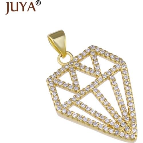 Fashion Micro Pave CZ Rhinestone Charms For Making Jewelry Handmade DIY Bracelets Necklaces breloque pour fabrication bijoux