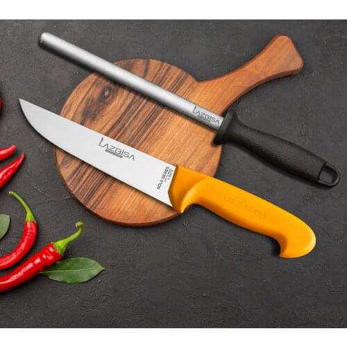 Lazbisa Kitchen Knife Set Meat Mincer Fruit Vegetable Knife Row Armor Sharpening Masat