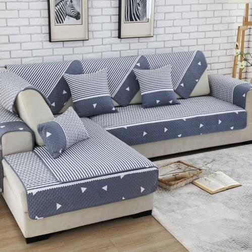 Non-slip Plaid Plush Sofa Protector Cover Carpet for Living Room Slipcover Four Season Universal Sofa Covers Carpet Mat Blanket