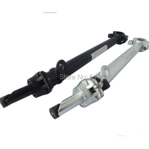 Single quick-release folding riser head stem with teeth no threadless folding bike stem 25.4*375*28.6mm matte black/retro silver