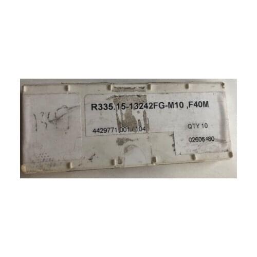 ORIGINAL 10PCS CARBIDE INSERT R335.15-13242FG-M10 F40M