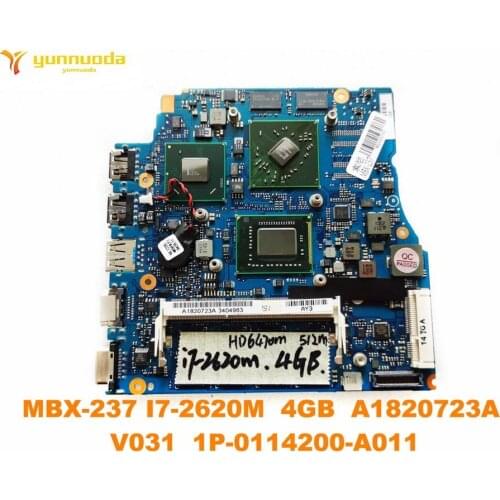 Original for SONY MBX-237 laptop motherboard MBX-237 I7-2620M 4GB A1820723A V031 1P-0114200-A011 tested good free shipping