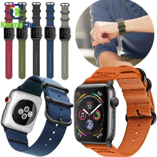 Sports Band Loop For Apple Watch 44mm 40mm 42mm 38mm Weave Nylon Strap For Iwatch Series 5 4 3 2 1 Bracelet Breathable Watchband