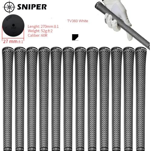 Golf grips TV 360 designed for adjustable clubs white black 50 pieces non-slip club grips