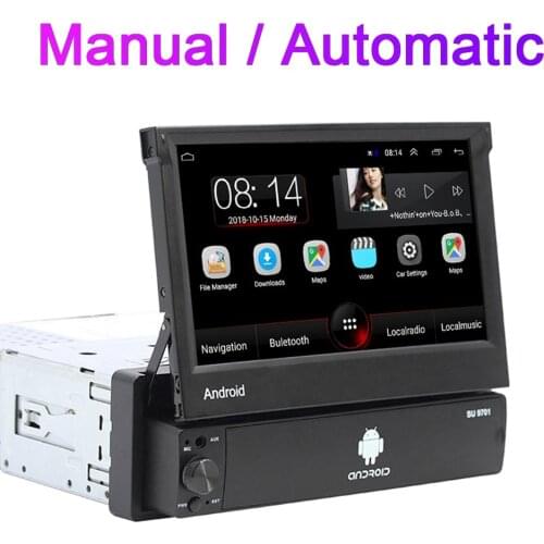 Manual, automatic retractable folding screen 1din Android radio GPS navigation WiFi Bluetooth MP5 multimedia player NO DVD
