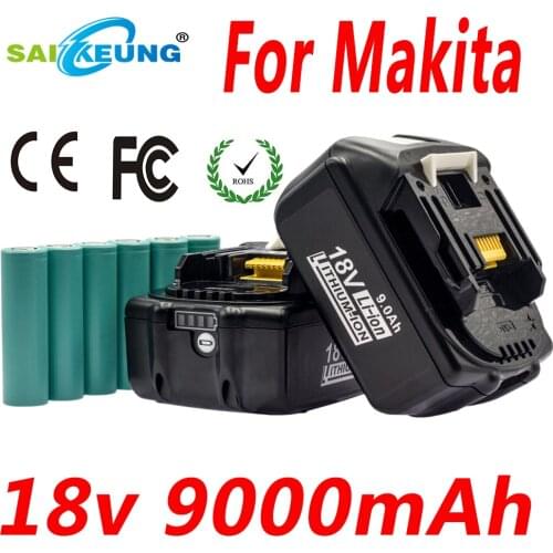 18V9Ah Lithium Ion Battery Replacement Makita BL1850 BL1840 BL1860 BL1830 BL1820 BL1815, Compatible with Makita 18V Tool Battery