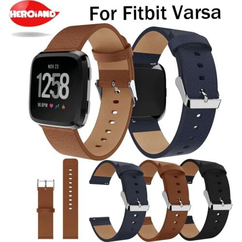 Replacement Watch band Leather wrist Watchband wrist Strap Bracelet Belt for fitbit versa Smart Watch wristband 2018 New Arrival