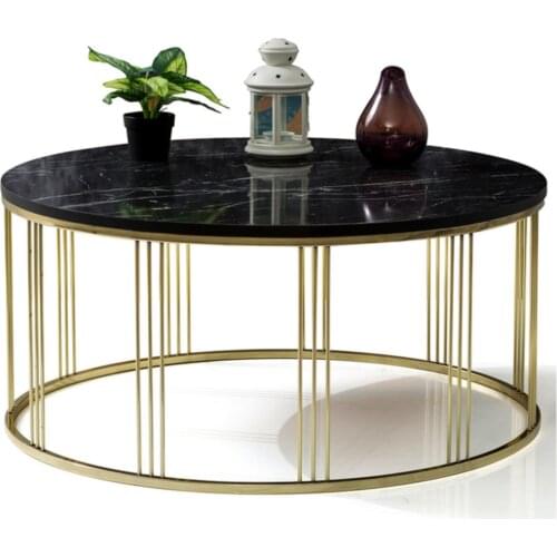 Modern Prism Medium Coffee table Gold Glass coffe table