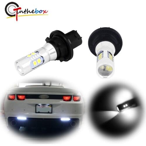 No Hyper Flash PH24W PHC24WY 6000K White 10-SMD LED Bulbs For Cadillac SRX Ford Taurus Chevrolet Camaro etc Backup Reverse Light