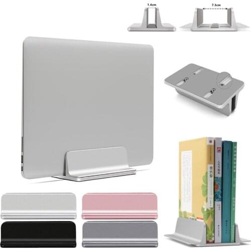 Aluminum Alloy Vertical Laptop Stand Adjustable Notebook Standing Storage Book Space-Saving Desktop Computer Support Holder