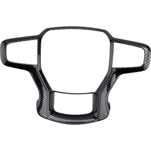 Inner Steering Wheel Decorative Cover Trim Frame Decoration ABS Carbon Fiber Style Black Fit For Chevrolet Blazer 2019 2020