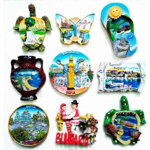 High Quality Bulgaria 3D Fridge Magnets Tourism Souvenirs Refrigerator Magnetic Sticker Home Decortion