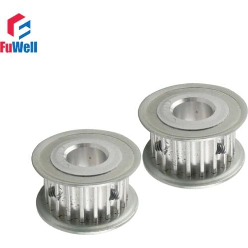 2pcs HTD 5M 20T Timing Pulley Inner Bore 5/6/6.35/8/10/12/12.7/14/15/16/17mm 16mm Belt Width 5mm Pitch Timing Belt Pulleys