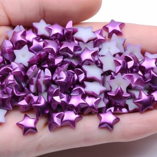10mm About 2000pcs Starlet Shape Many Colors Imitation Half Pearls Flatback Nail Art DIY Jewelry Crafts Cellphone Decoration