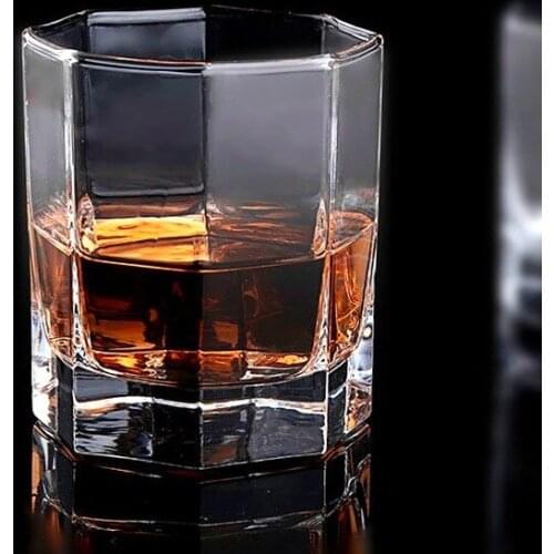 2 Pcs/lot classical transparent fashion whiskey wine glass party pub wine drinking glass cups 200901-56